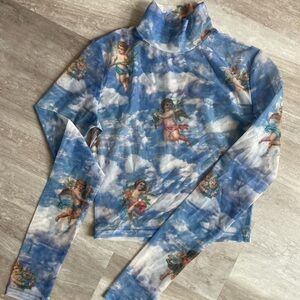 Cherub Sheer Long Sleeve Top